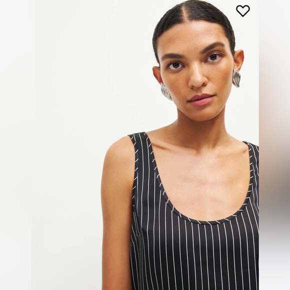 NWT Reformation Jasmine Scoop Neck Top in Broadway Stripe - Picture 4 of 4